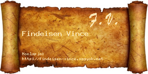 Findeisen Vince névjegykártya